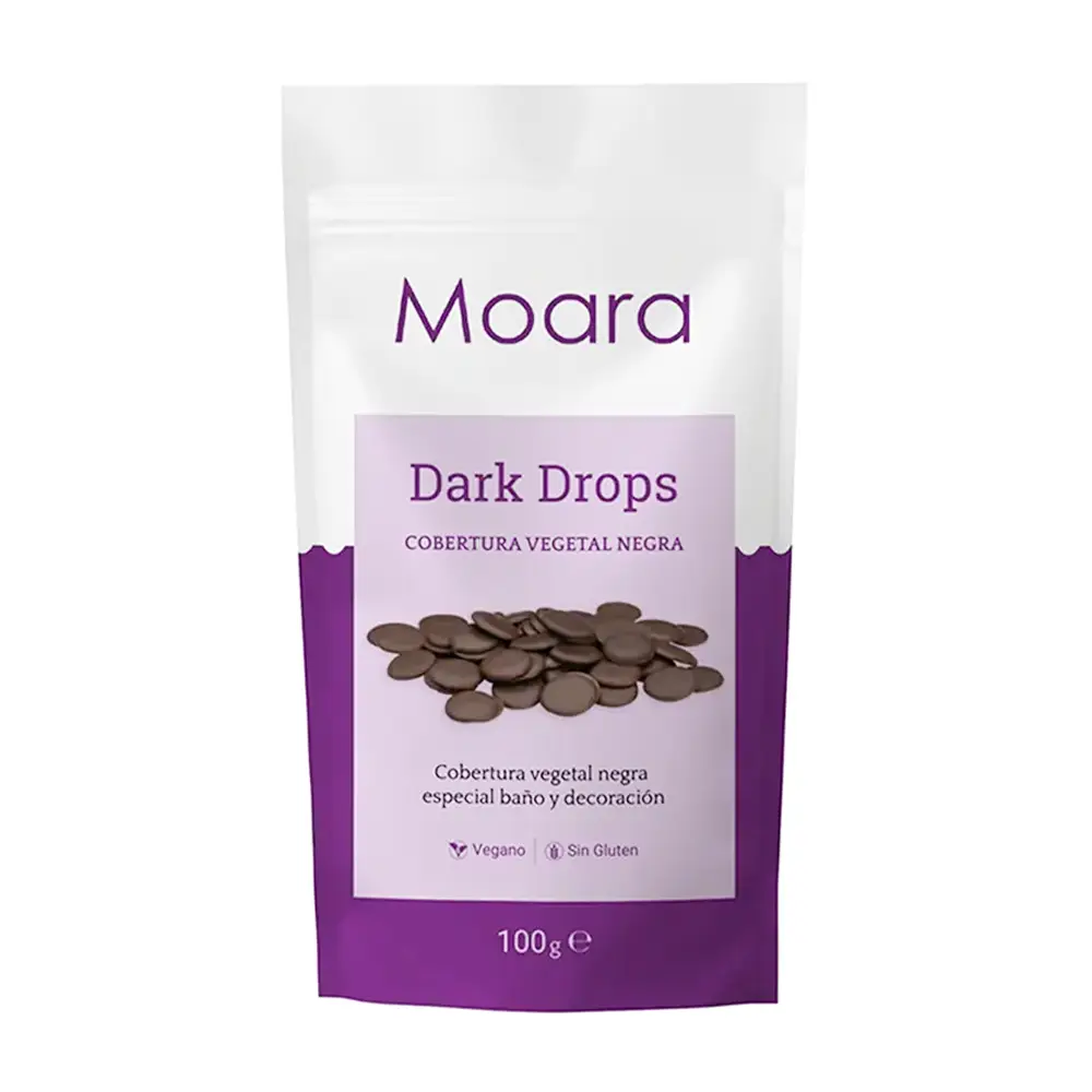 Cobertura Dark Drops - sin gluten, vegana - MOARA 100g