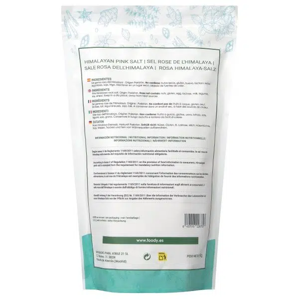 Sal Rosa del Himalaya Fina - sin gluten - MOARA 1kg 3 Sal Rosa del Himalaya Fina - sin gluten - MOARA 1kg - Imagen 3