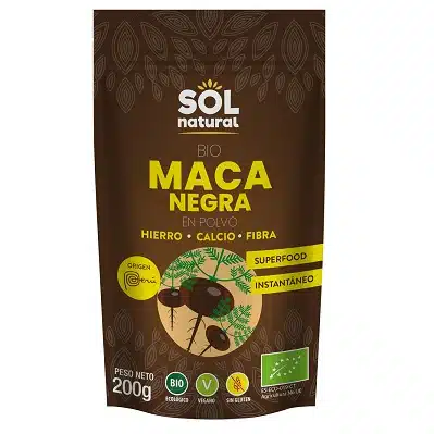 Maca negra en polvo-sin gluten, bio- SOL NATURAL 200g