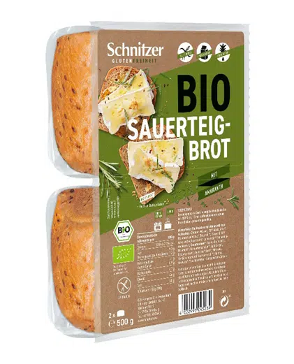 Pan de molde con amaranto - sin gluten, ecológico  - SCHNITZER 500g