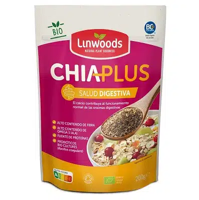 Chia Plus sistema digestivo - sin gluten - LINWOODS 200g