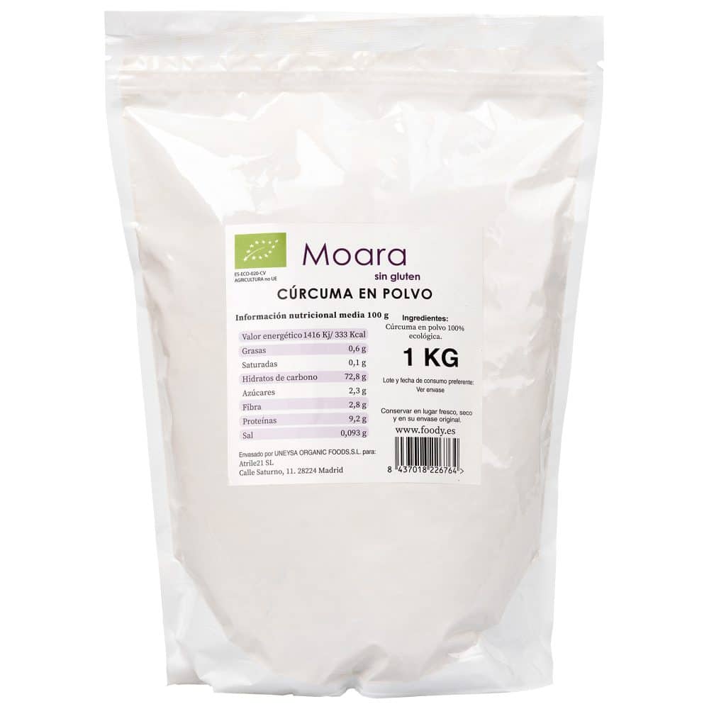 Cúrcuma en polvo ecológica - sin gluten - MOARA 1kg