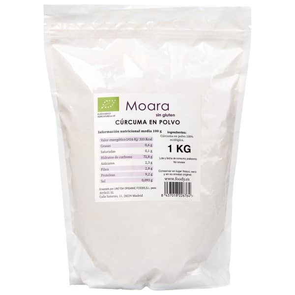Cúrcuma en polvo ecológica - sin gluten - MOARA 1kg