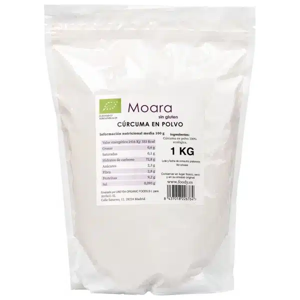 Cúrcuma en polvo ecológica - sin gluten - MOARA 1kg