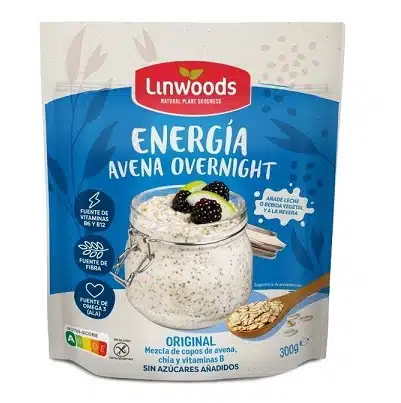 Mezcla de Copos de avena y chia - sin gluten - LINWOODS 300g