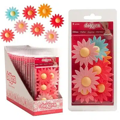 Pack de 6 Obleas con forma de Margarita - sin gluten, sin azúcar - DEKORA