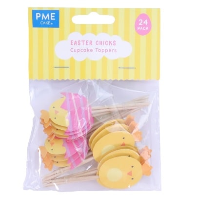 Pack de 24 toppers de Pollitos  de Pascua - Easter Chicks- PME