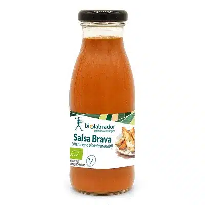 Salsa Brava picante con wasabi - vegana y ecológica- BIOLABRADOR 260g