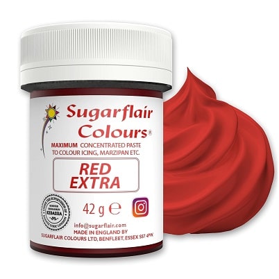 Colorante en pasta rojo intenso - sin gluten - SUGARFLAIR COLOURS 42g