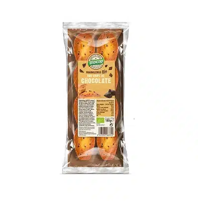 Magdalenas de trigo sarraceno con chips de chocolate ecológicas BIOCOP  180g