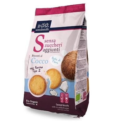 Galletas de coco sin azucar -  veganas y ecológicas - SOTTOLESTELLE 250g
