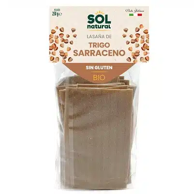 Placas de Lasaña de trigo sarraceno bio - sin gluten - SOL NATURAL  250g