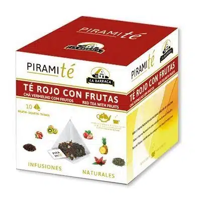 Infusión PiramiTé  Té rojo con frutas - sin gluten - LA BARRACA 50g