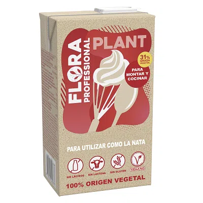 Nata vegana para montar - sin gluten- FLORA PLANT 31% -  1L
