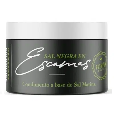 Sal negra en escamas - sin gluten- SALUD VIVA - 80g