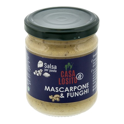 Salsa con mascarpone, champiñones y boletus para pasta - sin gluten - LOS LOSITOS 160g