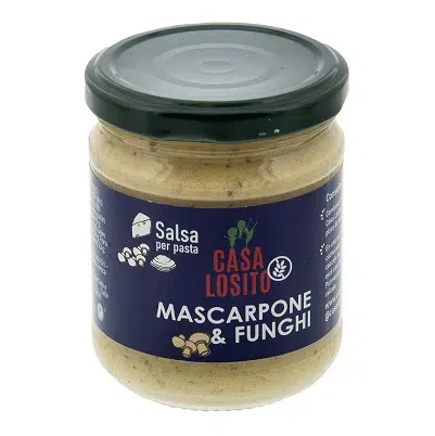 Salsa con mascarpone, champiñones y boletus para pasta - sin gluten - LOS LOSITOS 160g