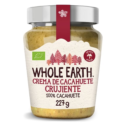 Crema de cacahuete crujiente bio - sin gluten - WHOLE EARTH - 227g