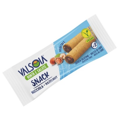 Snack relleno de avellana con cacao - sin gluten, vegano - VALSOIA 30g