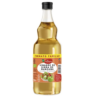 Vinagre de manzana ecológico sin filtrar - sin gluten - EL GRANERO - 750ml