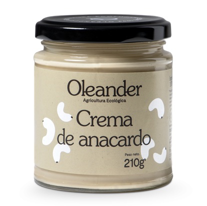 Crema de anacardo crudo bio - sin gluten, vegana  - OLEANDER 210g