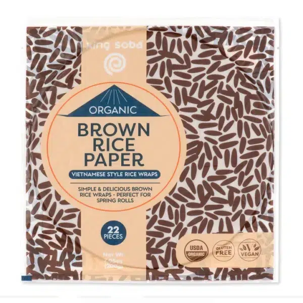 Papel de Arroz Integral Bio - sin gluten - KING SOBA 200 g