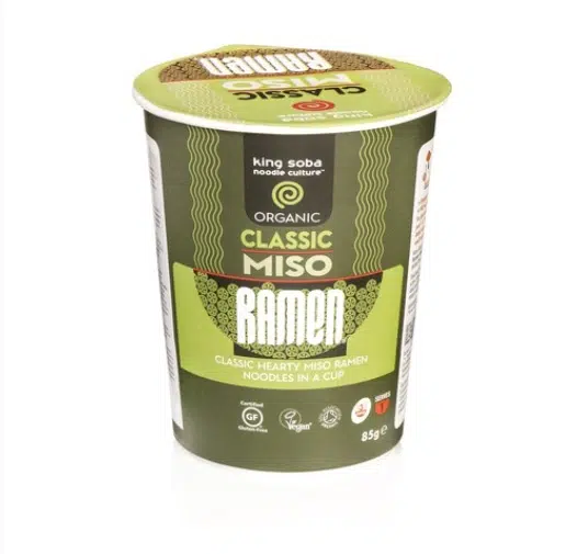 Vaso Sopa Ramen Miso bio - sin gluten - KING SOBA 85g