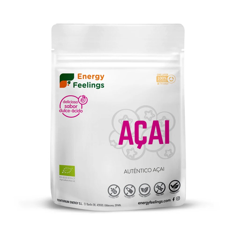 Acai en polvo bio -sin gluten, sin azúcar- ENERGY FEELINGS 100g