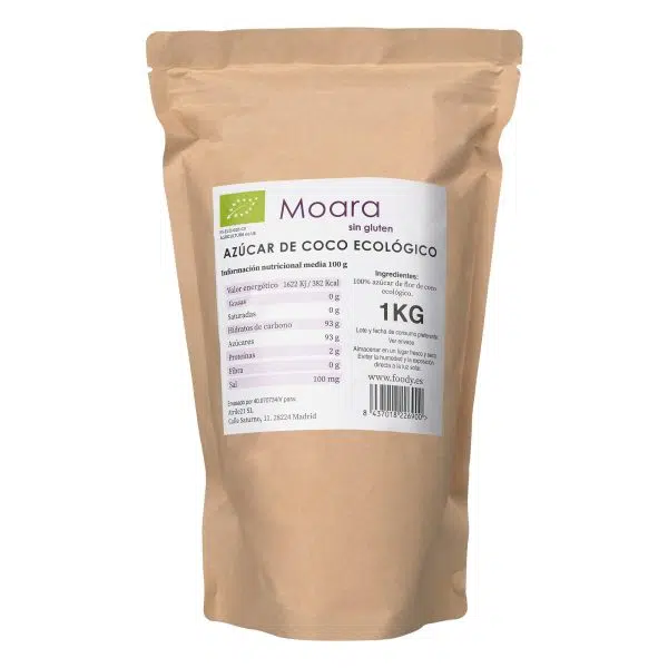 Azúcar de Coco ecológico - sin gluten - MOARA 1kg