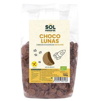 Choco Lunas - sin gluten, vegano - SOL NATURAL - 160g