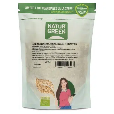 Copos de Quinoa Real Bio - sin gluten - NATURGREEN 200g
