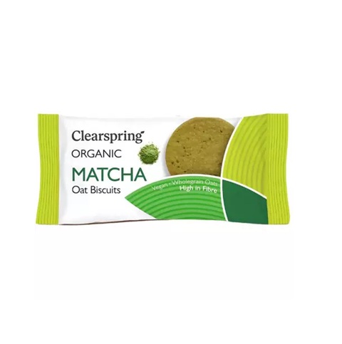 Galletas de avena con matcha bio - veganas - CLEARSPRING  40g