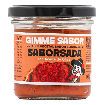 Sobrasada vegetal con aceite de oliva - sin gluten - GIMME SABOR 130g