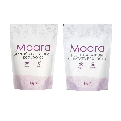 PACK AHORRO Almidón de tapioca ecológico 1kg + Fécula de patata ecológico 1kg - sin gluten - MOARA 2kg