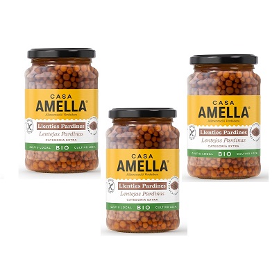PACK AHORRO 3 Lenteja Pardina Cocida 330g -sin gluten - CASA AMELLA