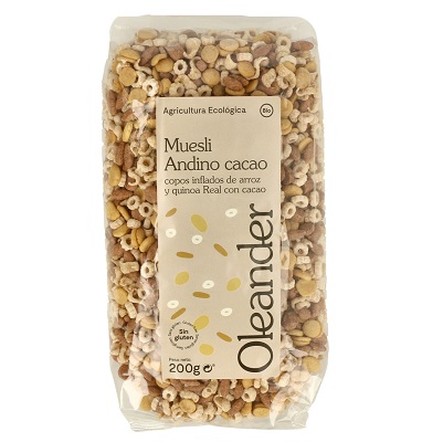 Muesli Andino Cacao  - sin gluten - OLEANDER 200g