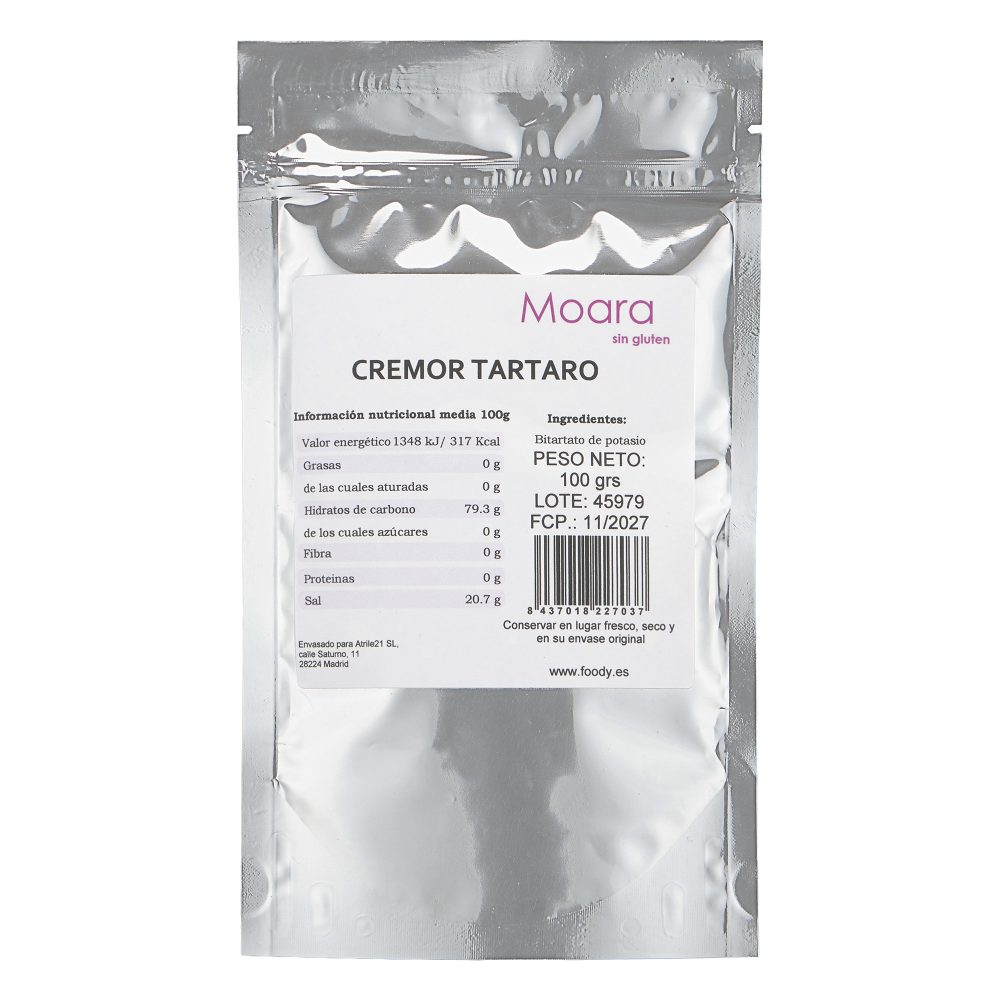 Cremor Tártaro - sin gluten - MOARA 100g