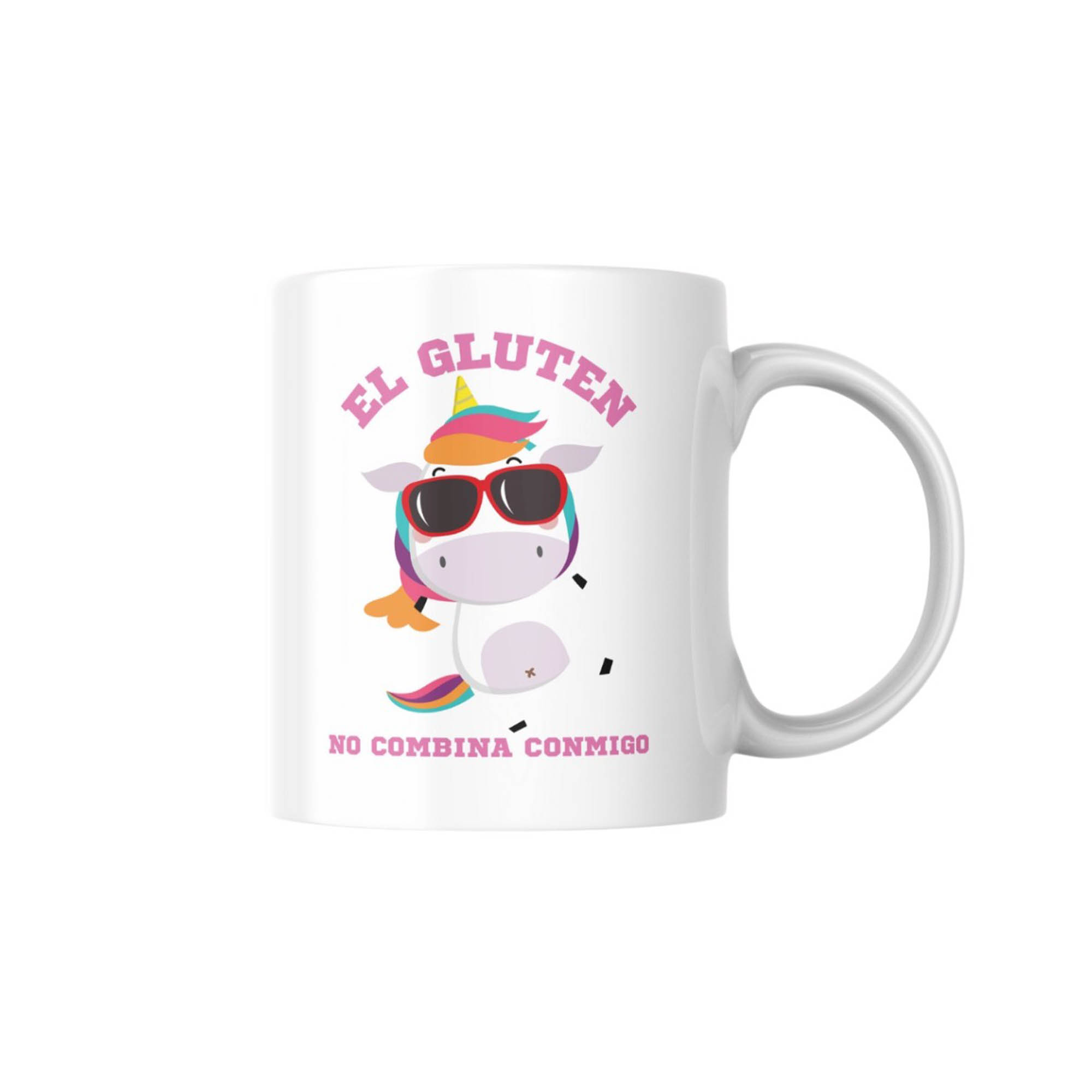 Taza de Cerámica - El Gluten No Combina Conmigo 1 Taza de Cerámica - El Gluten No Combina Conmigo