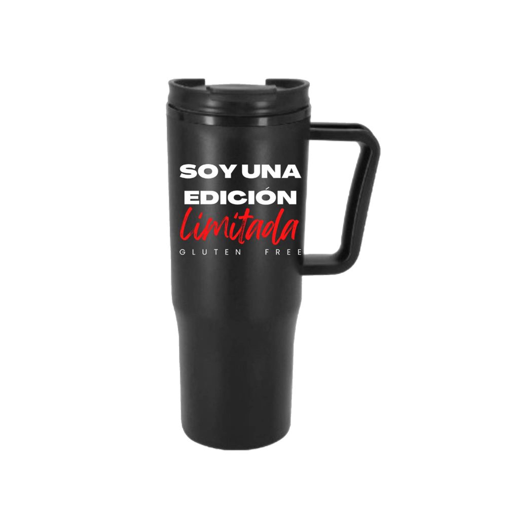 Taza Térmica Negra - Soy Una Edición Limitada Gluten Free