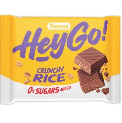 Chocolate con leche y arroz crujiente - sin azúcar, sin gluten - TORRAS 60g