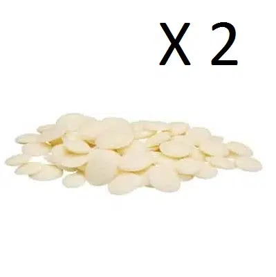 PACK AHORRO 2 Gotas Cobertura de Chocolate Vegetal Blanco- sin gluten, vegano - 1kg 1 PACK AHORRO 2 Gotas Cobertura de Chocolate Vegetal Blanco- sin gluten, vegano - 1kg