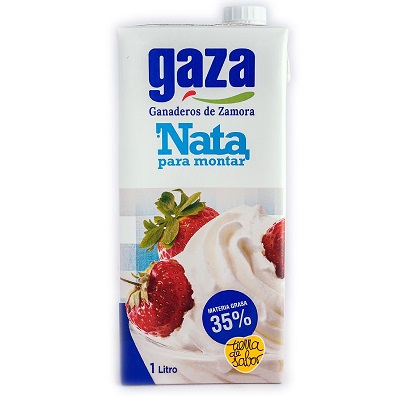 Nata para montar 35% - sin gluten - GAZA 1L   – ES MOMENTO DE REPOSTERIA 🎂