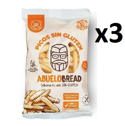PACK AHORRO 3 Picos -sin gluten- ABUELO BREAD 100g