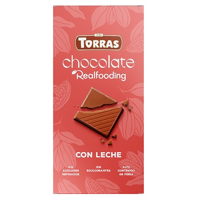 Chocolate con leche endulzado con dátil - sin gluten - REALFOODING 100g