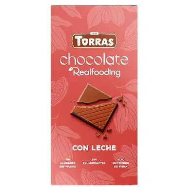 Chocolate con leche endulzado con dátil - sin gluten - REALFOODING 100g