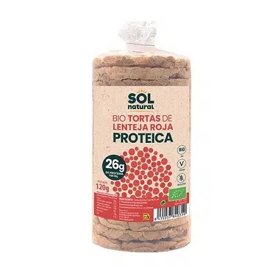 Tortas de lenteja roja Bio - sin gluten - SOL NATURAL 120g