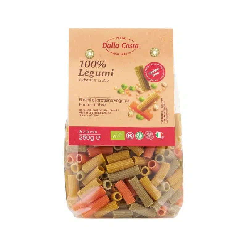 Tubetti 3 legumbres bio - sin gluten - DALLACOSTA 250g - SUMMER FEST 🏖️