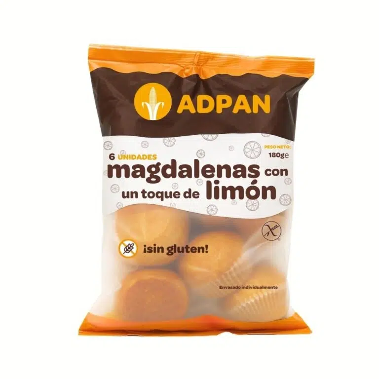 Magdalenas sabor limon - sin gluten- ADPAN 6 uds