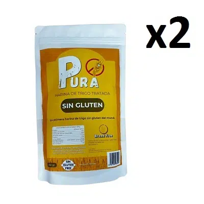 PACK AHORRO 2 PURA harina de trigo tratada 1Kg - sin gluten