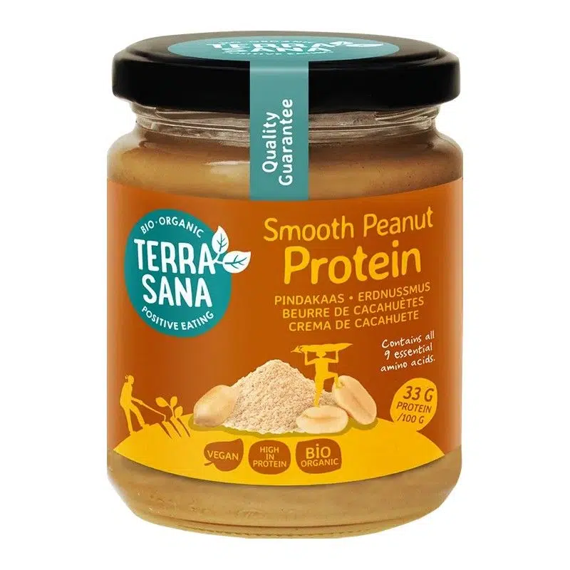 Crema de cacahuete proteica - sin gluten, bio - TERRASANA 250g